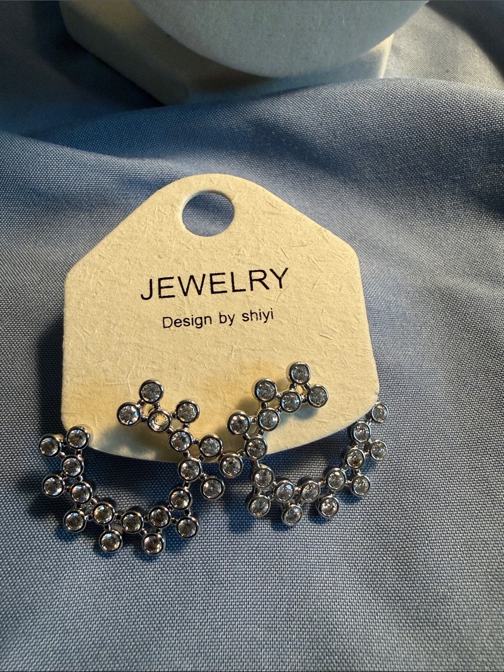 Shi by JOURNEYS Silver Crystal Cluster Hoop Earrings